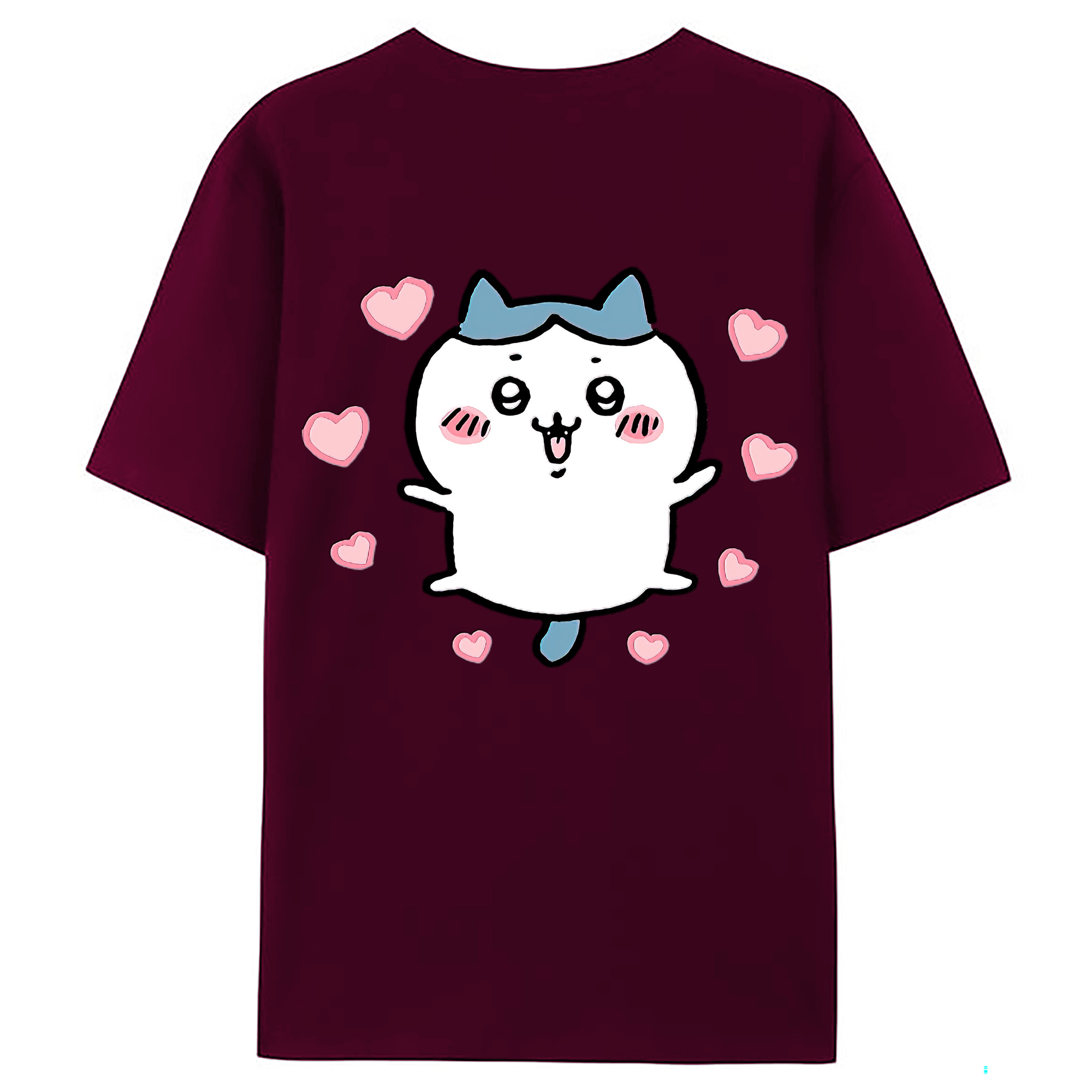 （画像用） ちいかわ ハチワレ Chii-kawa hachiware レディース半袖Tシャツ(バックプリント)